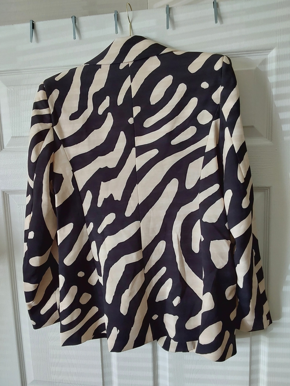 NOMI & CO Zebra Print Blazer and Pant Set - Black & Cream - Picture 3 of 8
